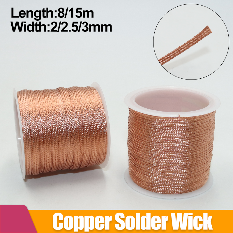 Solder Wick Braid - Longitud 15/8M mecha de soldadura fuerte