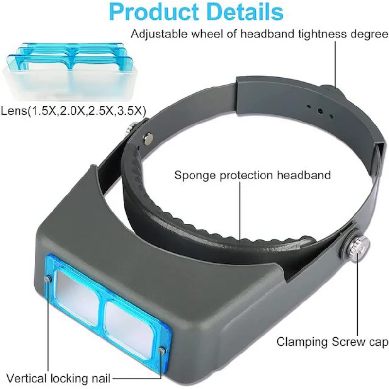 Electronics Repair Glasses - Tungfull-lupa para diadema montada en la
