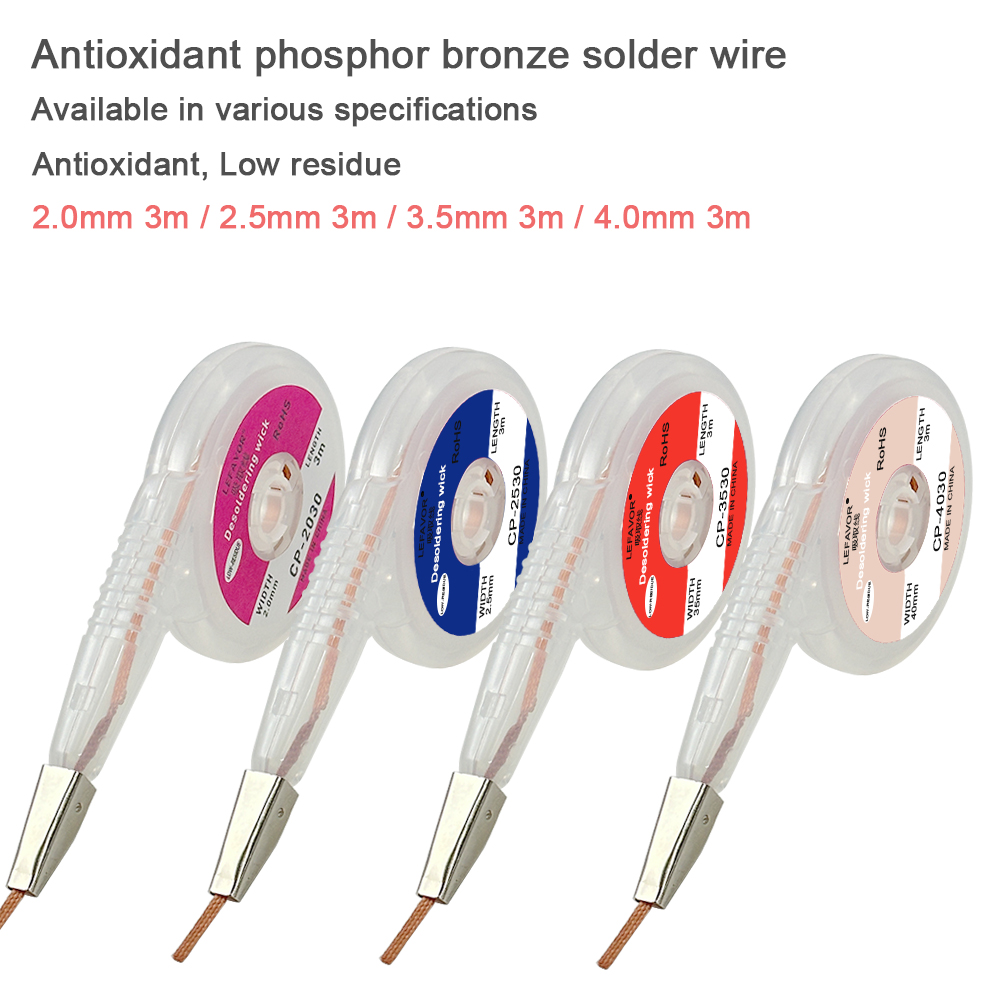 Solder Wick Braid - Trenza para desoldar fuerte, 1,5/2,0/2,5/3,0/3,5/4mm de