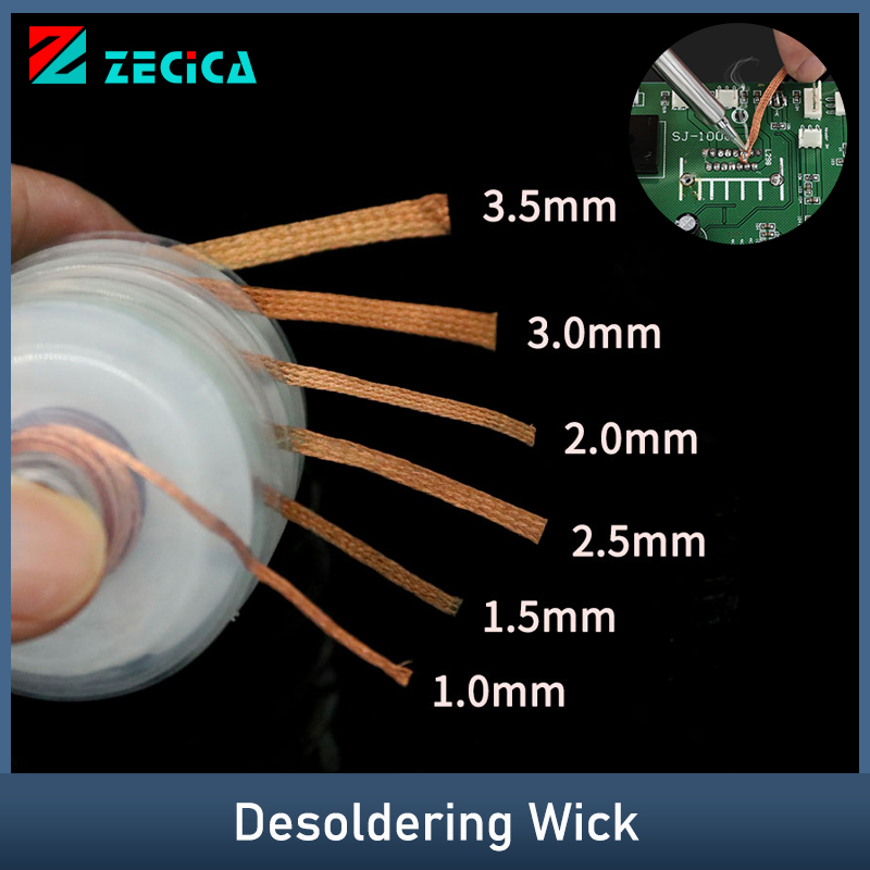 Solder Wick Braid - Cinta trenzada de malla para desoldar,