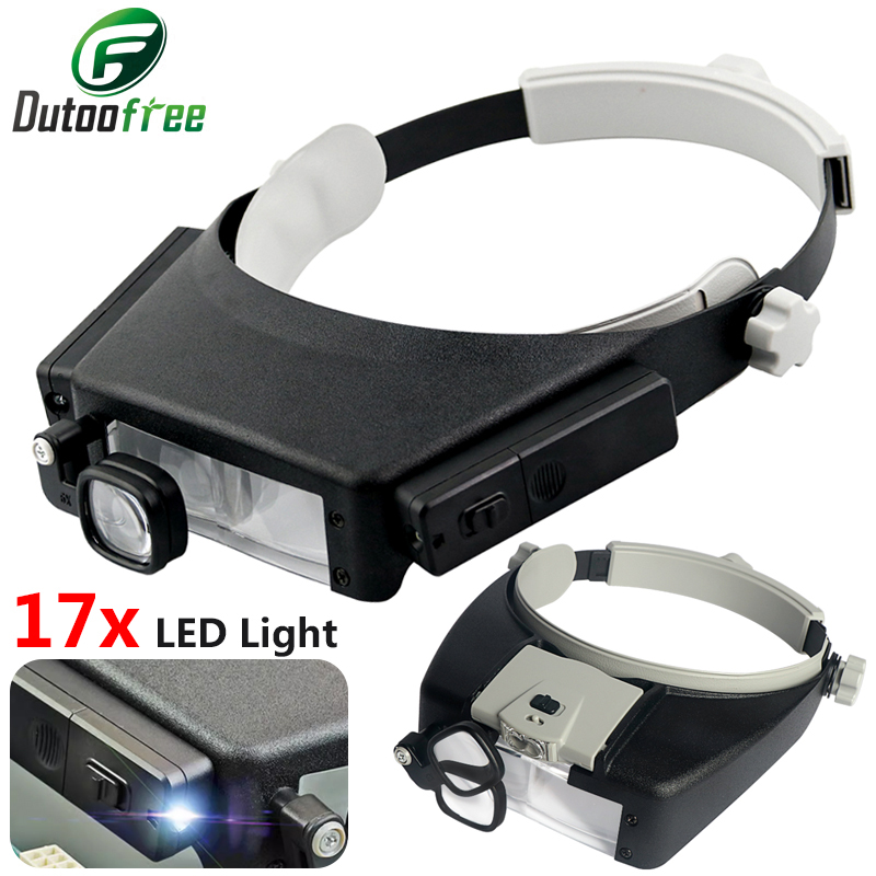 Electronics Repair Glasses - Nueva diadema lupa luces LED lupa
