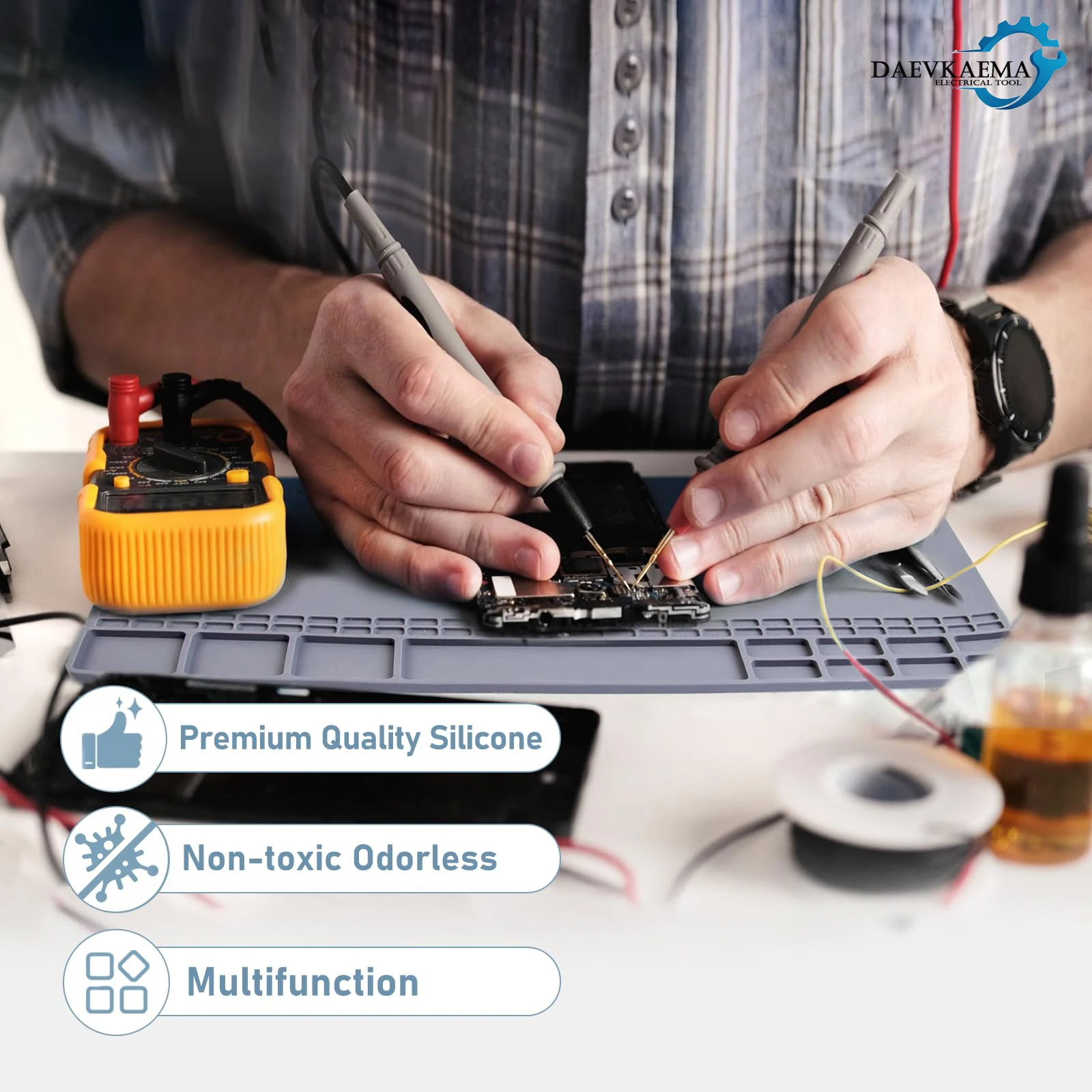 Electronics Repair Mat - Almohadilla de Soldadura Magnética de Silicona