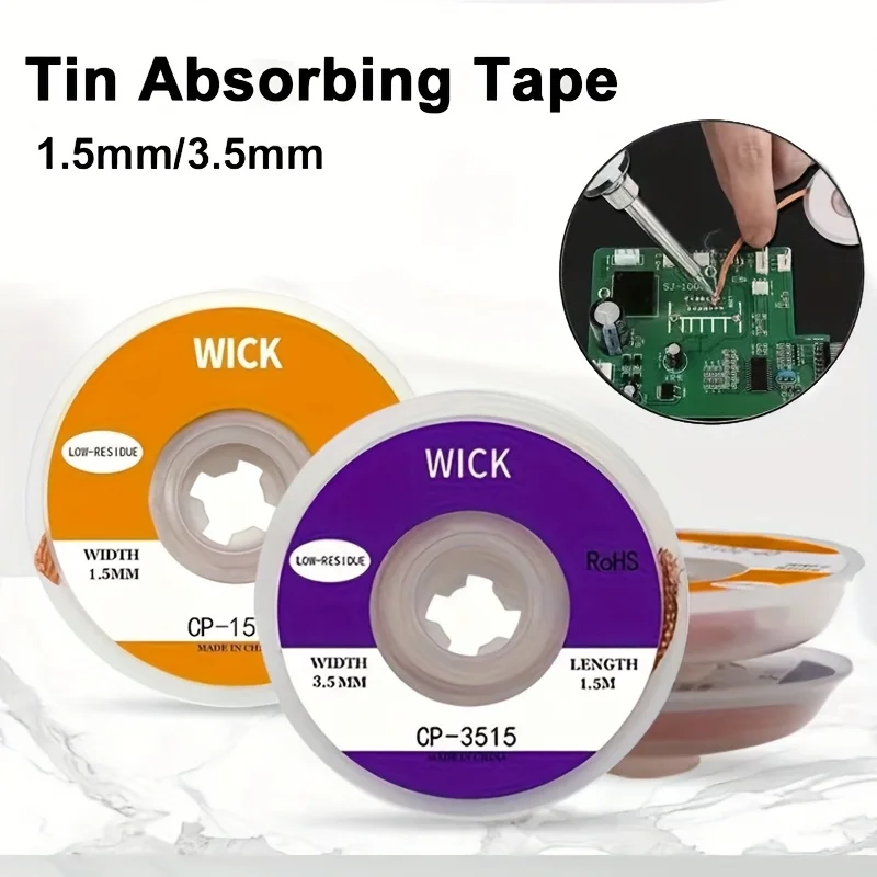 Solder Wick Braid - Cinta trenzada para desoldar de 1,5