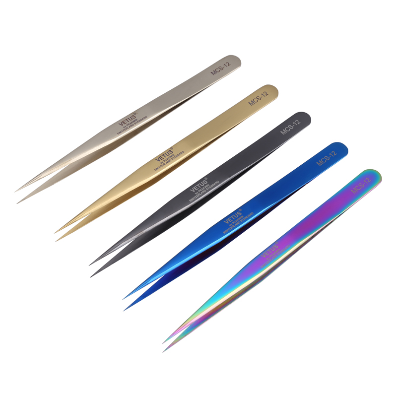 Smd Tweezer Set - Vetus-Pinzas de precisión de MCS-12 originales,