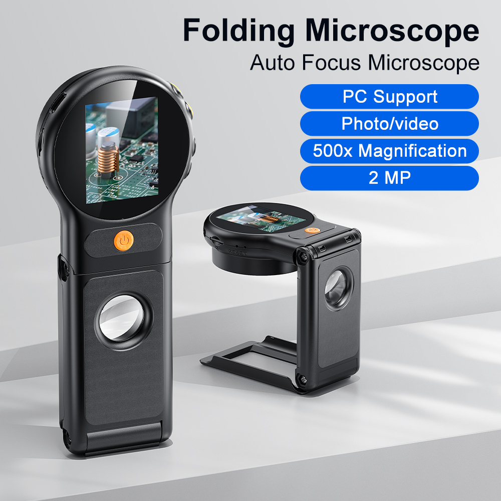 Electronics Repair Glasses - Microscopio Digital Autofocus 500X con 8leds,