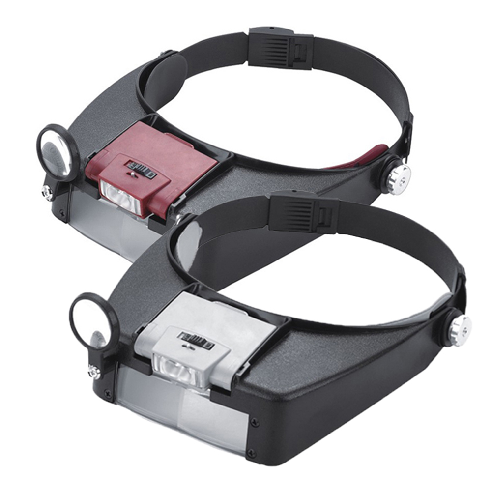 Electronics Repair Glasses - Gafas de aumento con diadema LED,