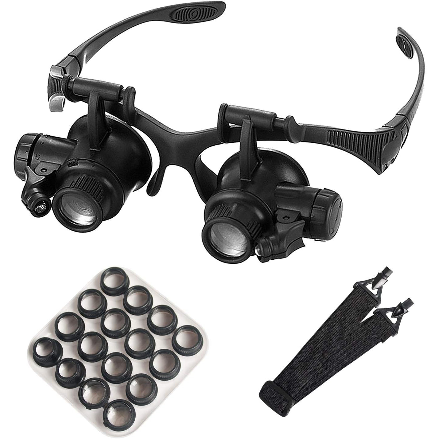 Lupa montada en la cabeza con  - Electronics Repair Glasses reseña y precio