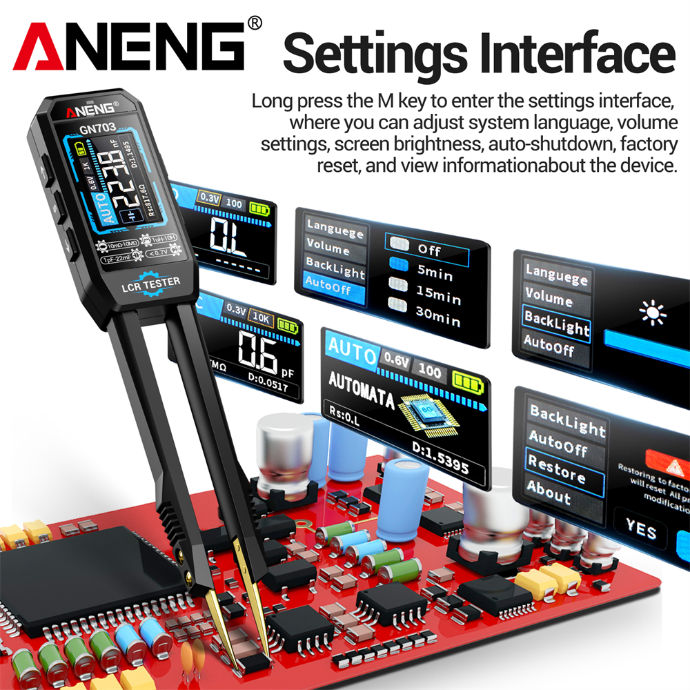 Pinzas Inteligentes ANENG GN70 - Smd Tweezer Set reseña y precio