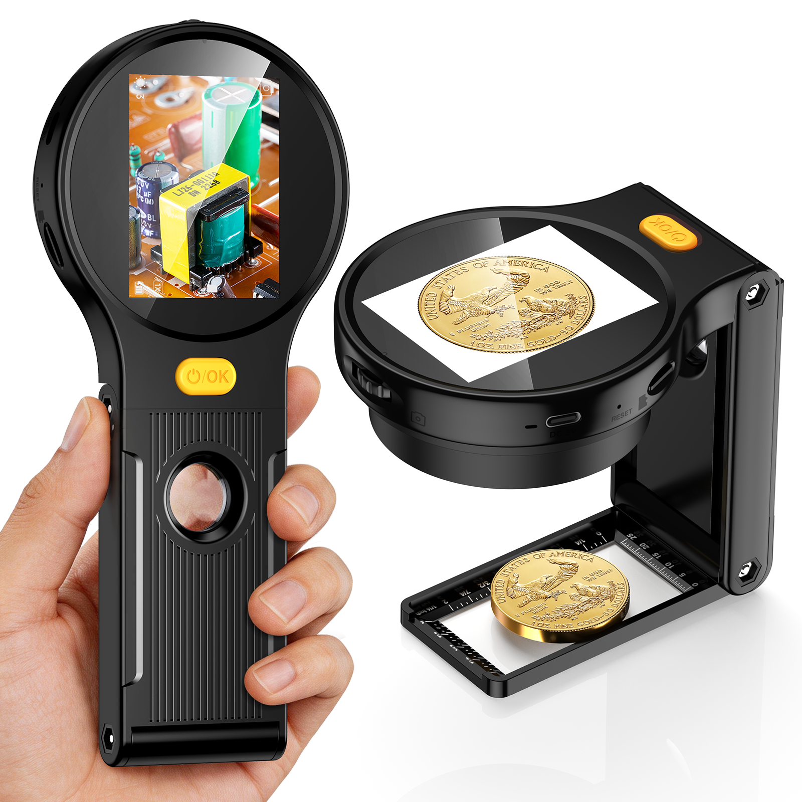 Microscopio digital 2 en 1 con - Electronics Repair Glasses reseña y precio