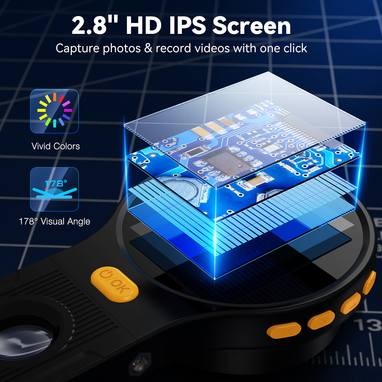 Microscopio digital 2 en 1 con - Electronics Repair Glasses reseña y precio