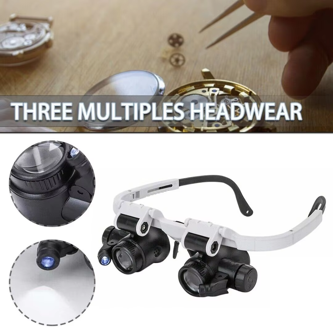 Lupa de Cabeza con 2 LED para  - Electronics Repair Glasses reseña y precio
