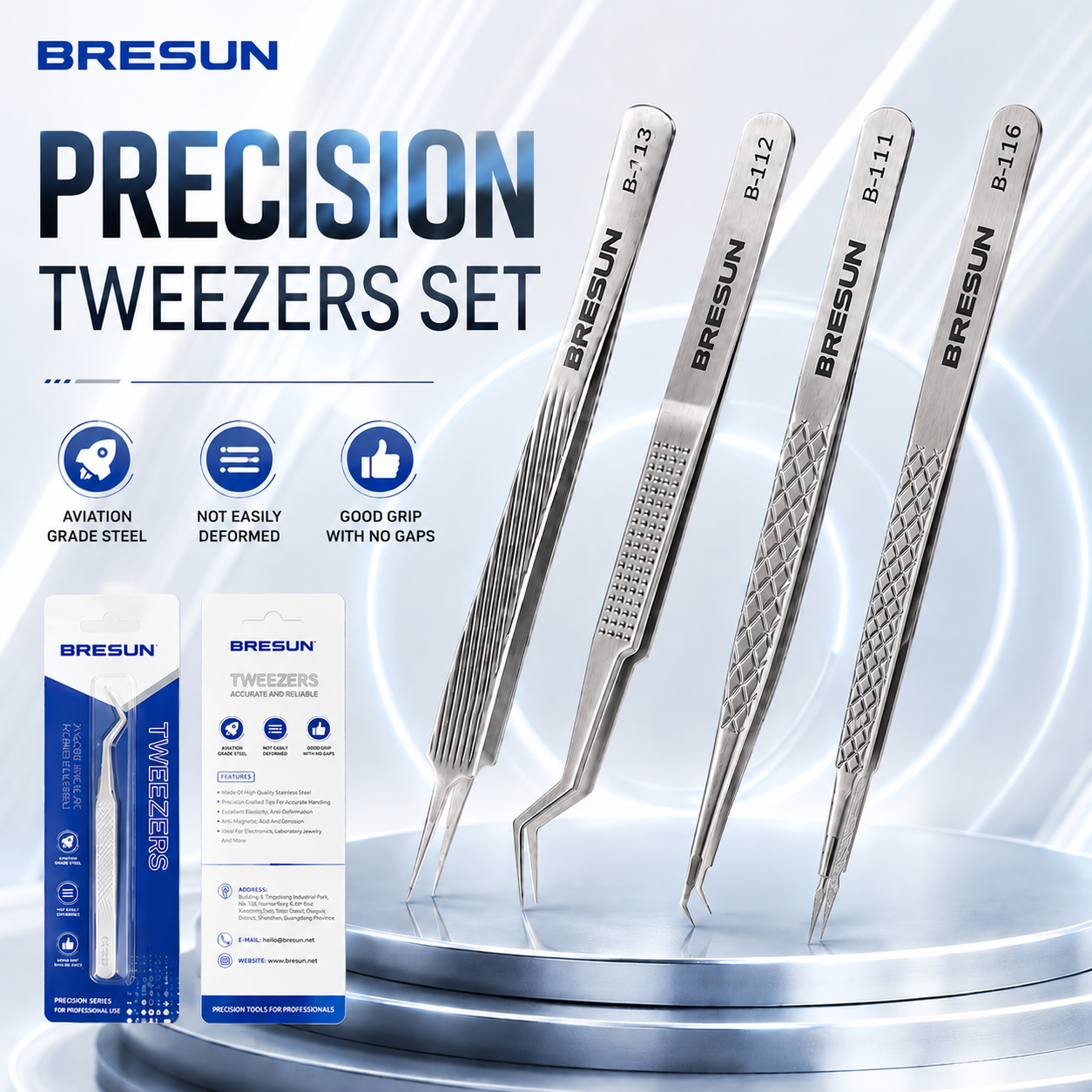 Juego de Pinzas de Alta Precis - Smd Tweezer Set reseña y precio