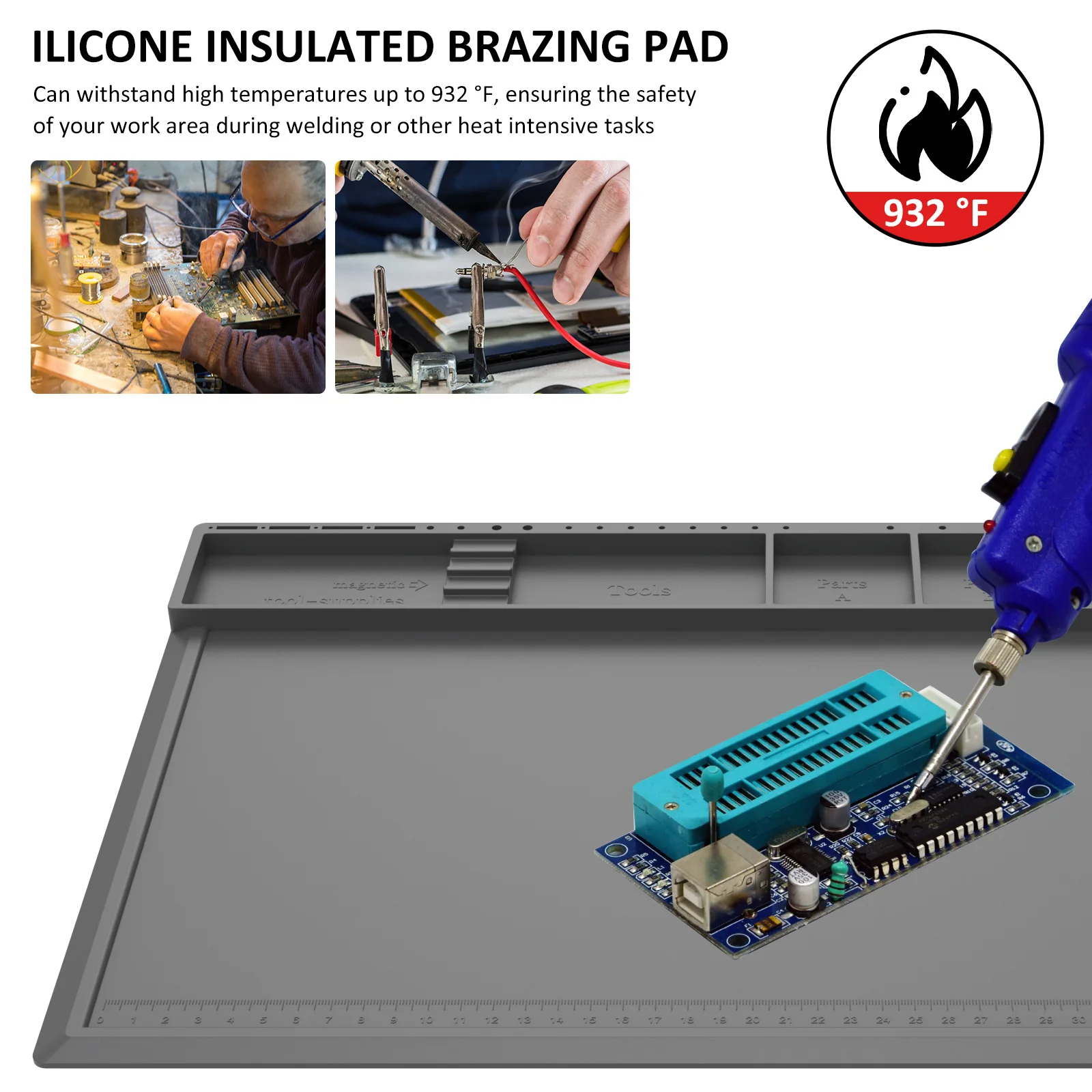 Alfombrilla para estación de s - Electronics Repair Mat reseña y precio