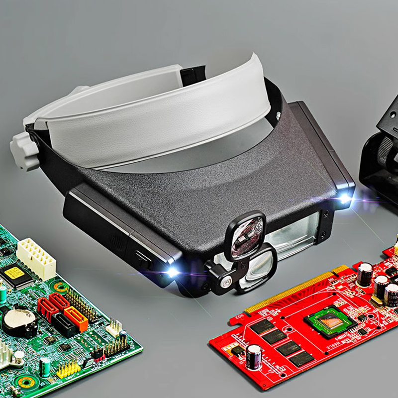 Nueva diadema lupa luces LED l - Electronics Repair Glasses reseña y precio