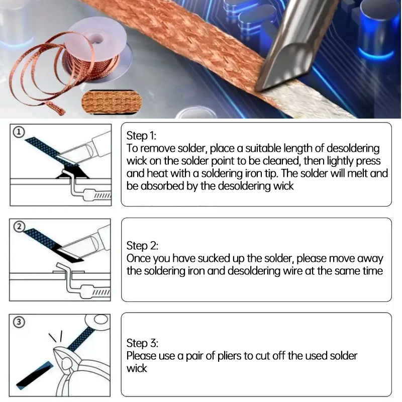 Malla de cobre para desoldar d - Solder Wick Braid reseña y precio