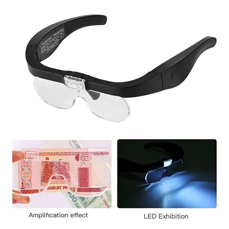 Lupas montadas en la cabeza co - Electronics Repair Glasses reseña y precio