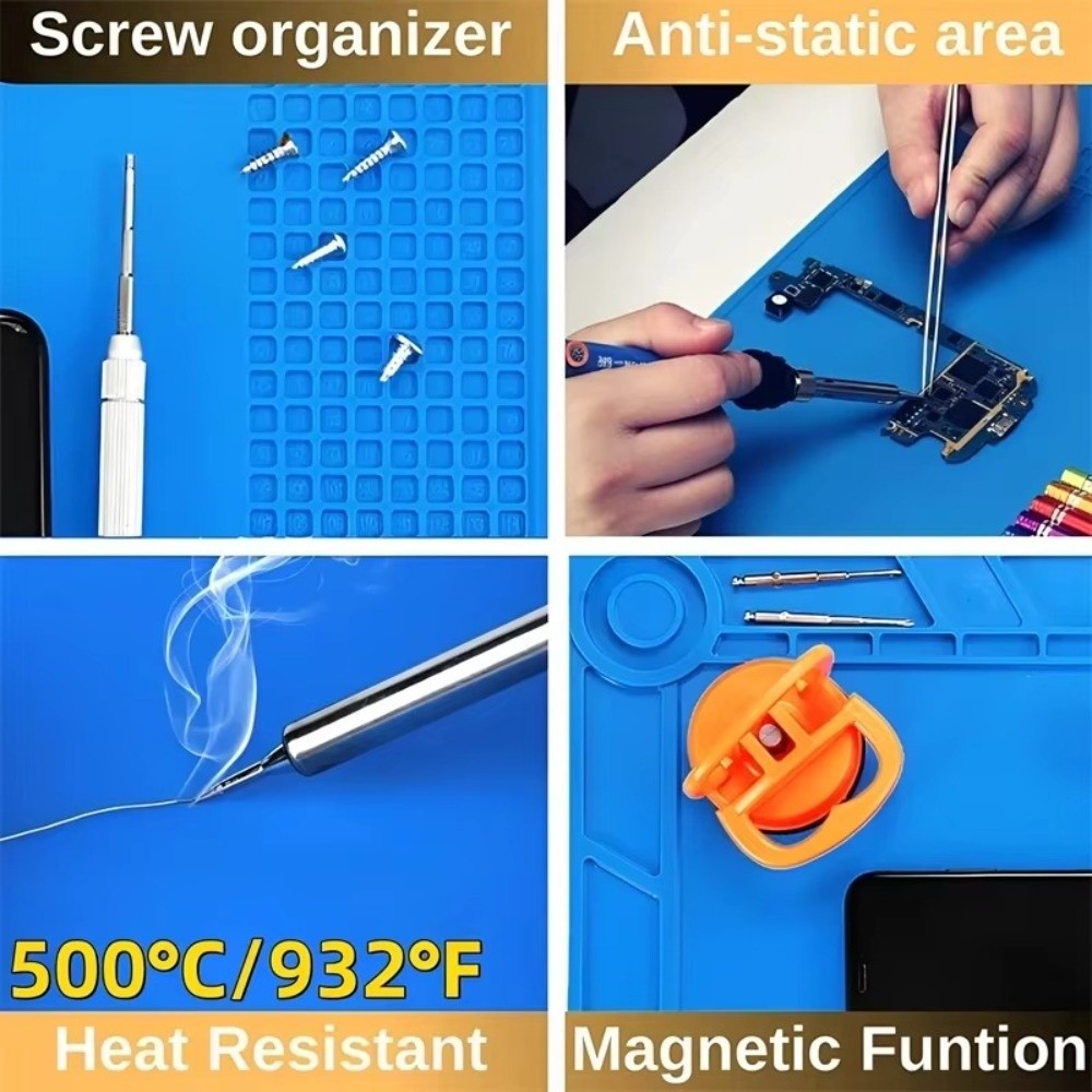 Estera de estación de soldadur - Electronics Repair Mat reseña y precio