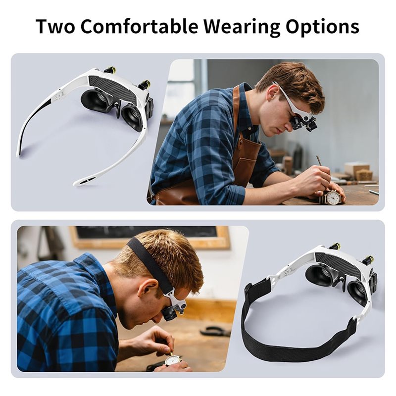 Lupas con luz LED ABUP, lupa m - Electronics Repair Glasses reseña y precio
