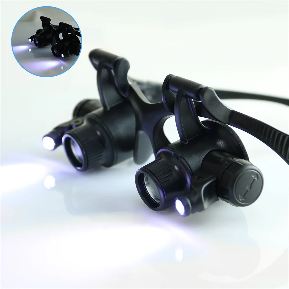 Lupa de diadema con 2 luces LE - Electronics Repair Glasses reseña y precio