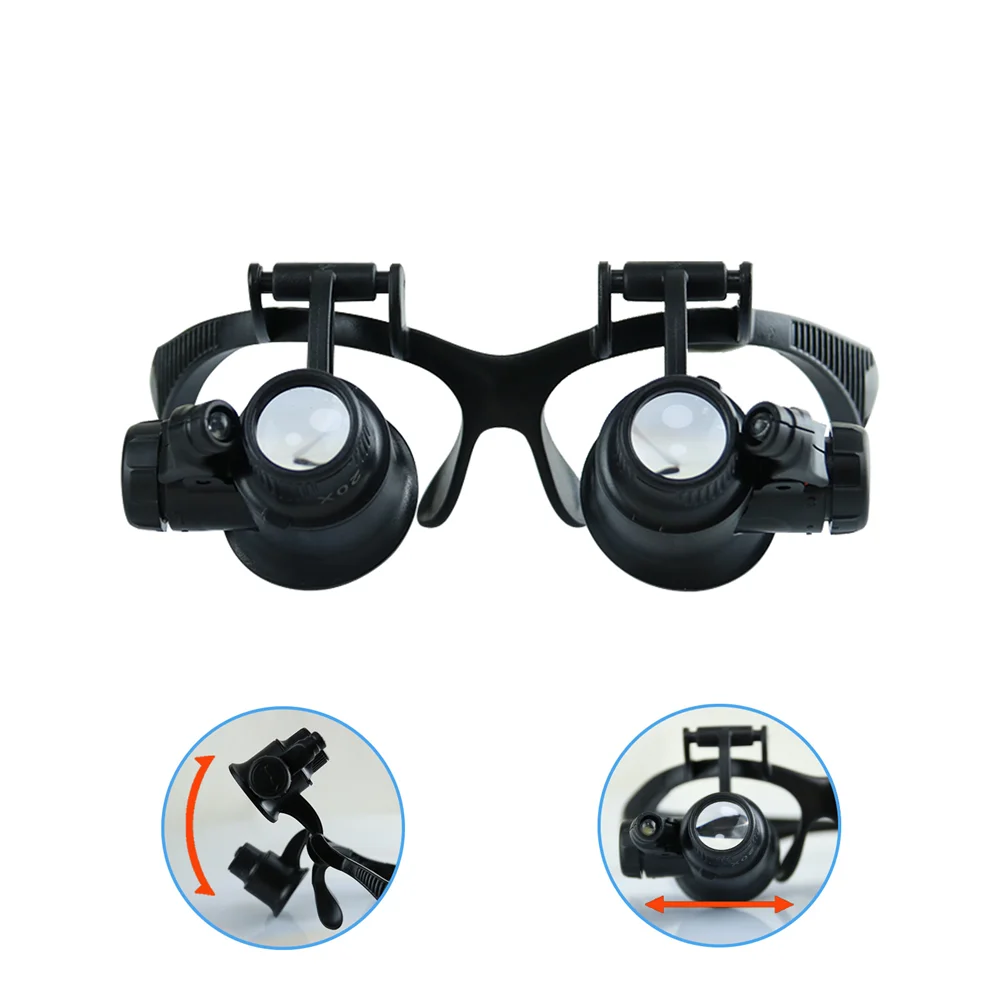 Lupa de diadema con 2 luces LE - Electronics Repair Glasses reseña y precio