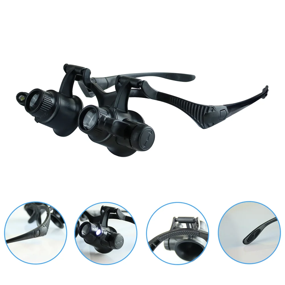 Lupa de diadema con 2 luces LE - Electronics Repair Glasses reseña y precio