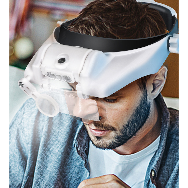 Lupa de diadema LED, lupas pro - Electronics Repair Glasses reseña y precio