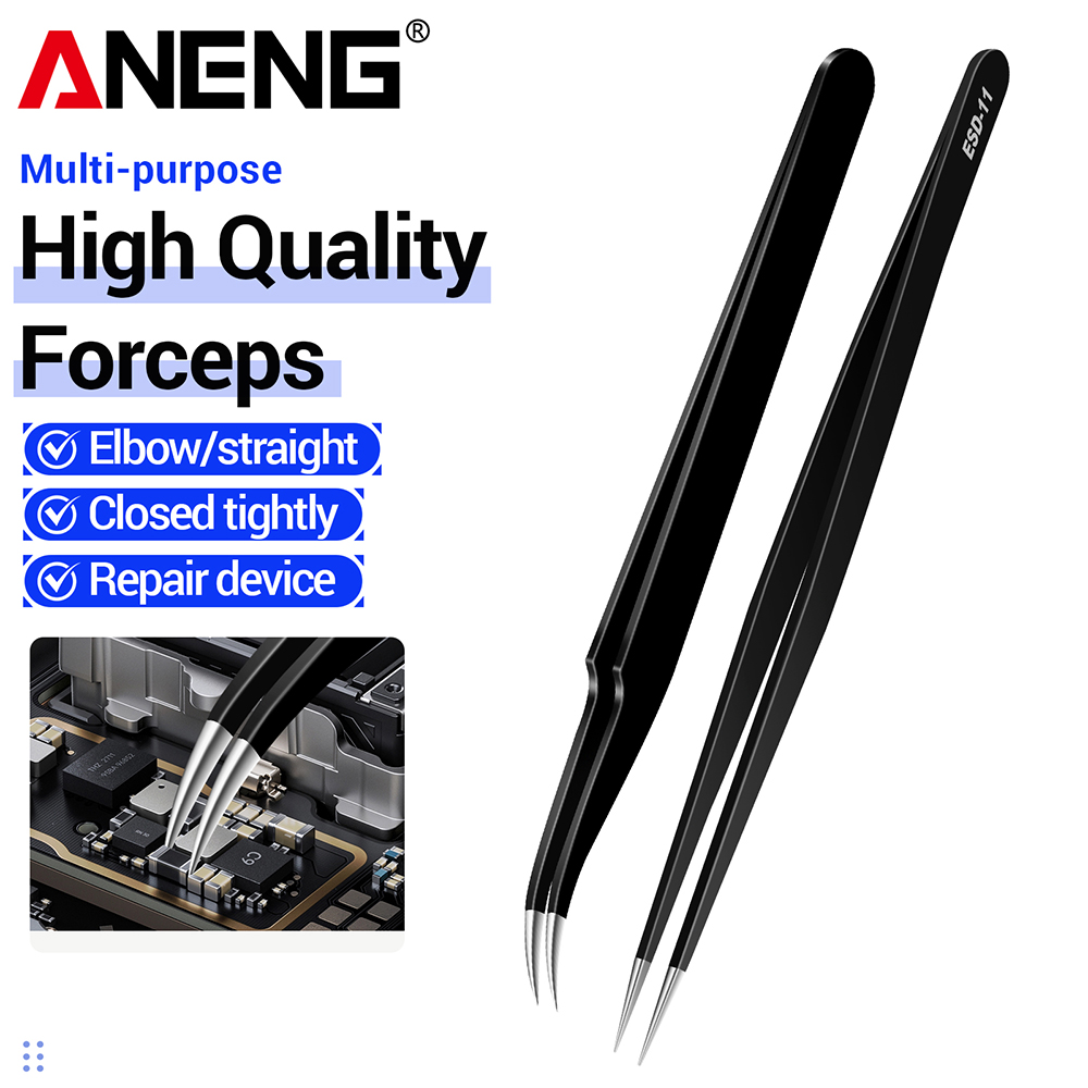 Pinzas de acero inoxidable ANE - Smd Tweezer Set reseña y precio